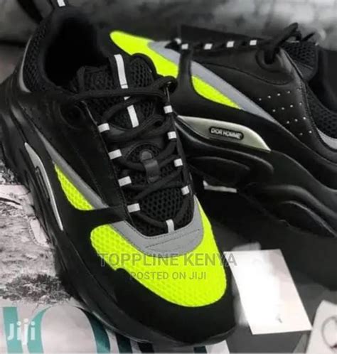 Dior Homme Sneakers Black and Chartreuse Green